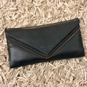 Black Matt & Nat Vegan Leather Envelope Wallet